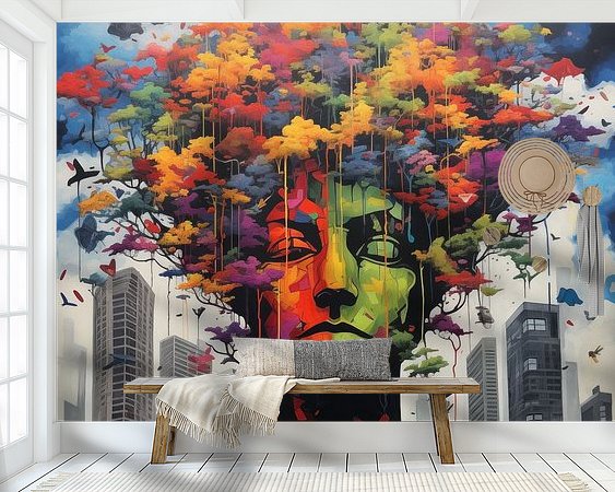 Voorbeeld van het werk in een kamer