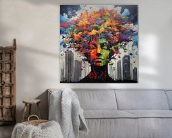 Voorbeeld van het werk in een kamer
