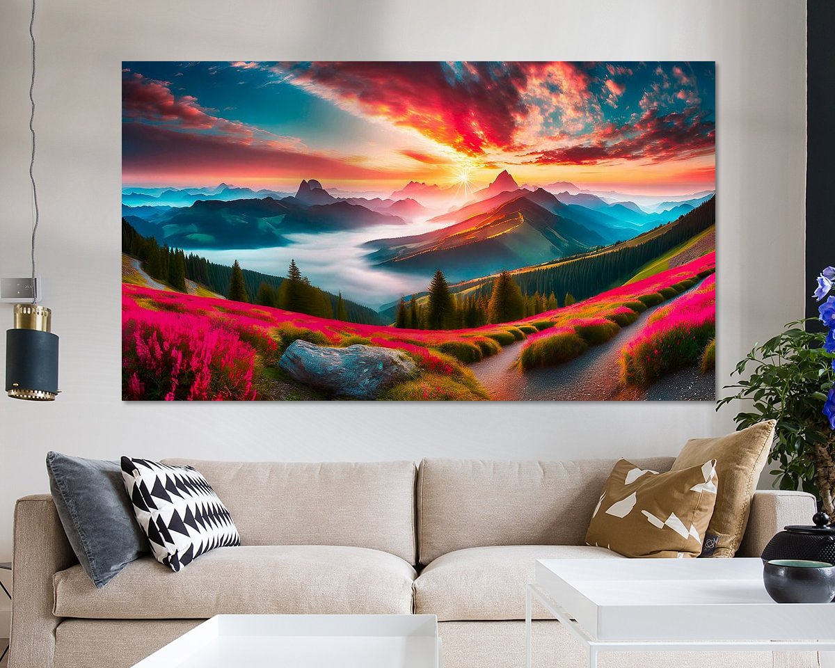 Voorbeeld van het werk in een kamer