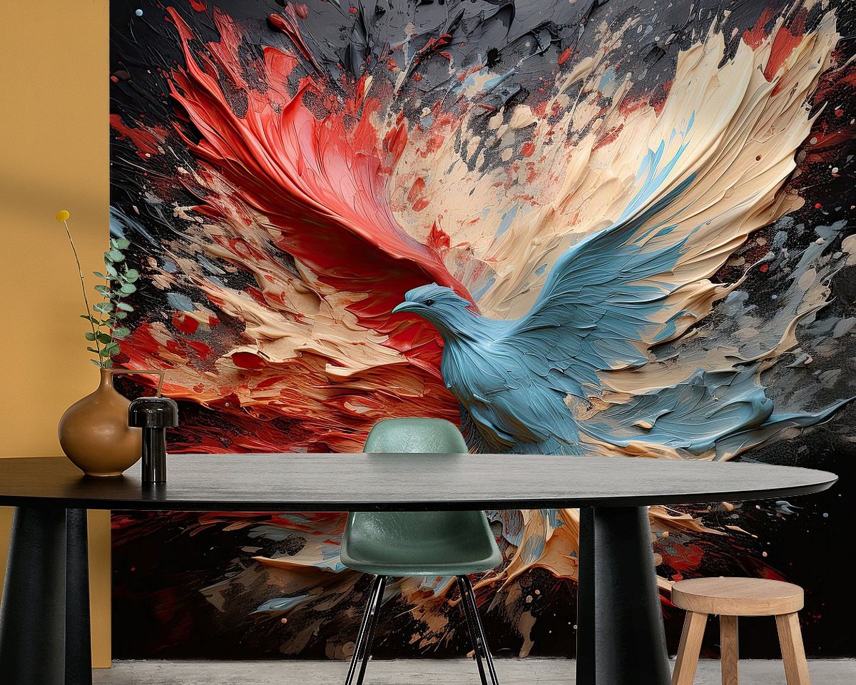 Voorbeeld van het werk in een kamer