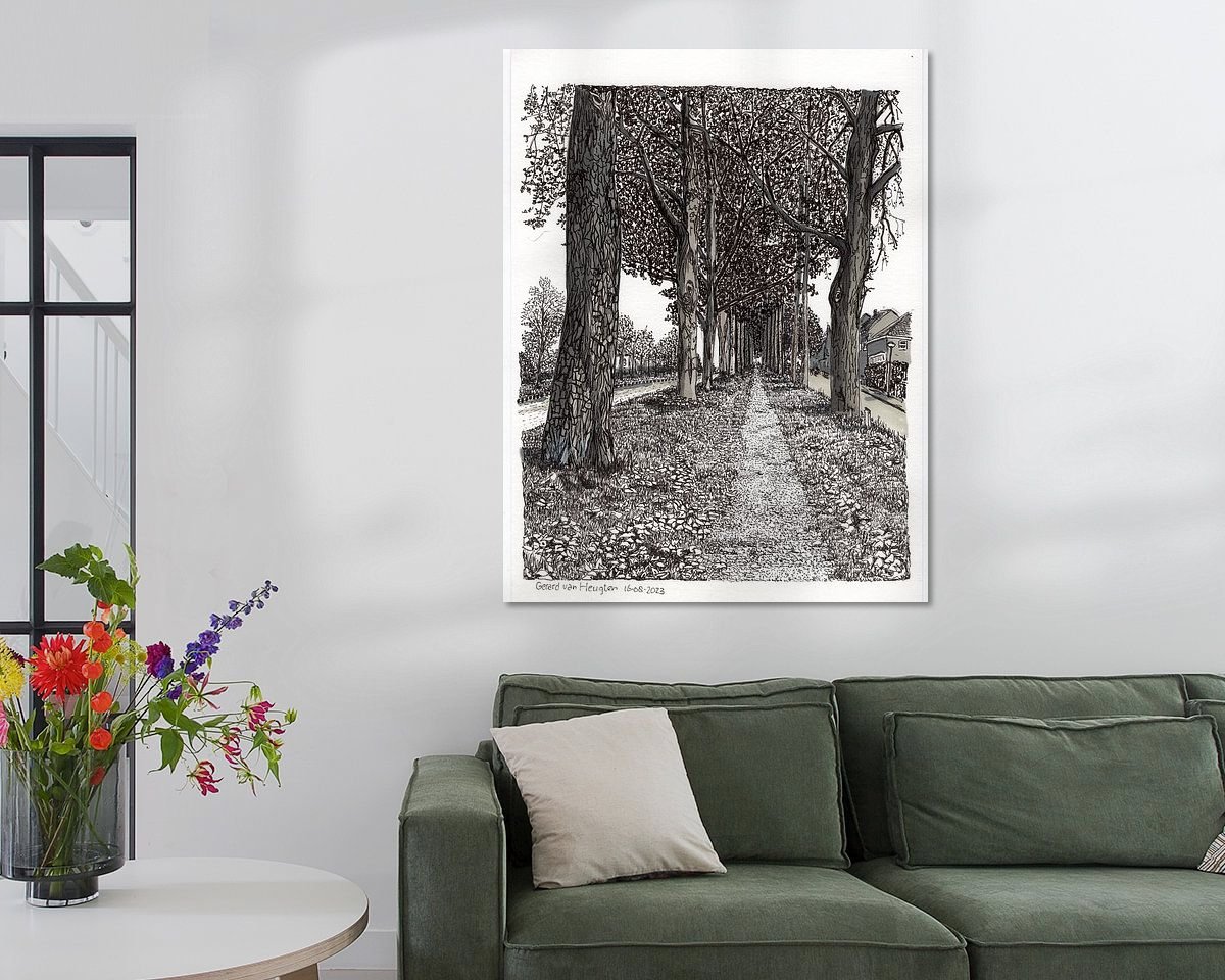 Voorbeeld van het werk in een kamer