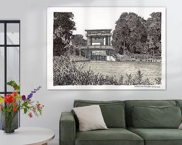 Voorbeeld van het werk in een kamer