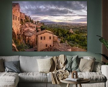 Montepulciano Zonsondergang van Voss Fine Art Fotografie