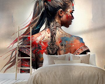 Mächtige Kriegerin Rücken Frau #4 von Chromatic Fusion Studio