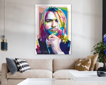 Kurt Cobain Popart Style sur Syarif Kuro Akai