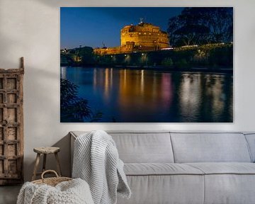 Castel Sant'Angelo in Rome bij nacht van t.ART