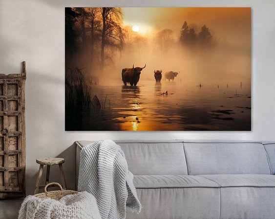 Voorbeeld van het werk in een kamer