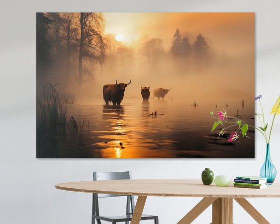 Voorbeeld van het werk in een kamer