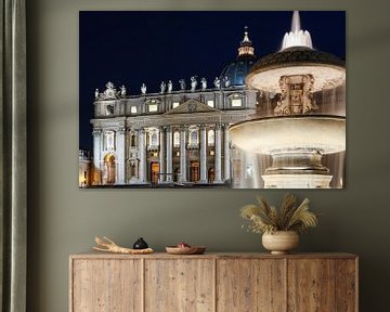 Sint-Pietersbasiliek aan het Sint-Pietersplein in Vaticaanstad van KC Photography