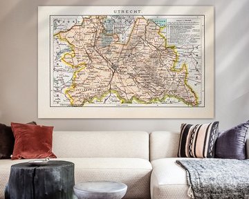 Vintage map Province of Utrecht ca. 1900 by Studio Wunderkammer