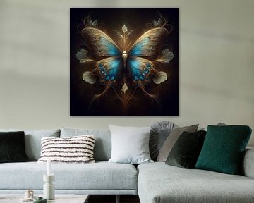 Papillon en bleu sur Betty Maria Digital Art