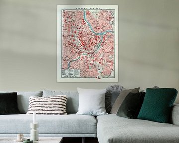 Vintage map Vienna - Inner city ca. 1900 by Studio Wunderkammer