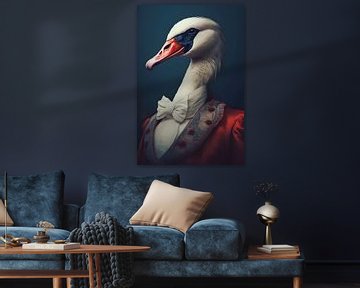 Chic Swan Portrait by But First Framing