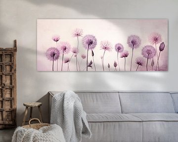 Une beauté florale douce sur Peinture Abstraite