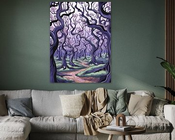 Dancing Forest Walk by Abstract Painting