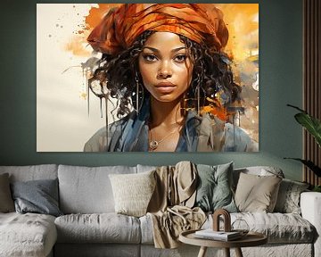 Portrait of an African woman with dreadlocks by Animaflora PicsStock