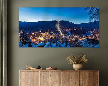 Panorama de l'hiver à Bad Wildbad en Forêt-Noire sur Werner Dieterich