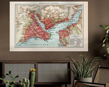 Vintage map of Istanbul ca. 1900 by Studio Wunderkammer