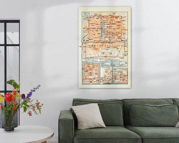 Vintage map Beijing ca. 1900 by Studio Wunderkammer