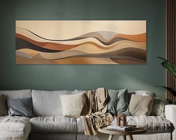 Abstract Aardetinten Beige van Abstract Schilderij