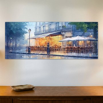 Terrace Light | Café Evening Painting