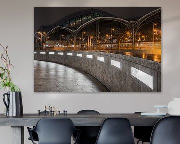 Cologne Central Station in the evening by Walter G. Allgöwer