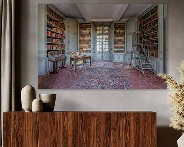 Prachtige bibliotheek in een verlaten kasteel - Urbex van Martijn Vereijken
