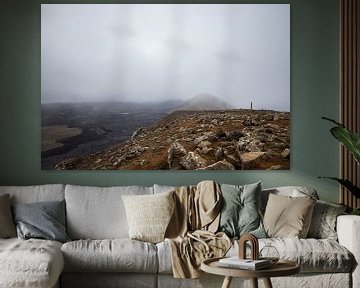 Mistig landschap bij de Fagradalsfjall vulkaan, IJsland | Reisfotografie van Kelsey van den Bosch