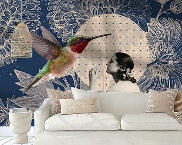 The bird and the girl by collagesdemarie