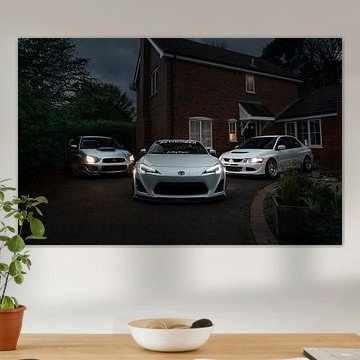 Japanse auto's - drie op een rij