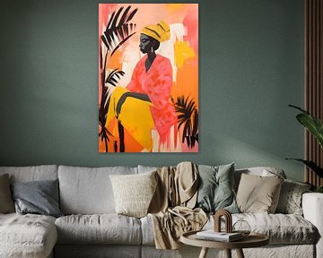 Colourful Portrait of an African Woman by But First Framing