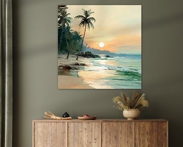 Beach Sunset by Abstract Painting