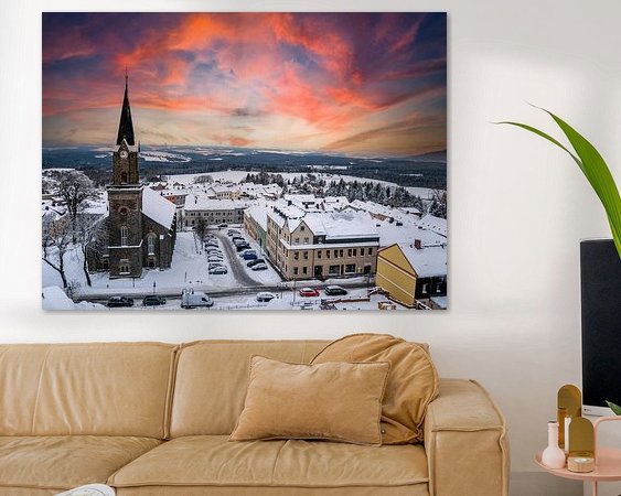 Voorbeeld van het werk in een kamer