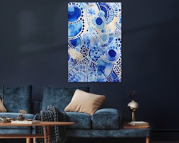 Abstract Blauw van Abstract Schilderij