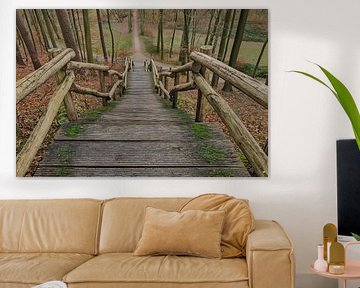 The stairs to beautiful places in the forest by Robby's fotografie