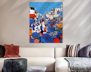 Mediterranean street scene by Abstract Painting