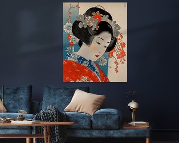 Hokusai Geisha 05 van Peet de Rouw
