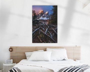 Dolomiten peitlerkofel Alpenglühen von Jean Claude Castor