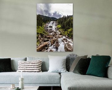 Grawa waterfall in the rear Stubai Valley in Tyrol - Austria by Werner Dieterich