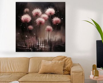 Tranquil Pink Splendour: A Sea of Alliums in Dreamy Light by Karina Brouwer