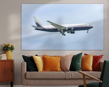 Landing Google Boeing 767-200 company jet. by Jaap van den Berg