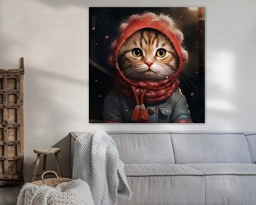 Cat in winter time by The Xclusive Art
