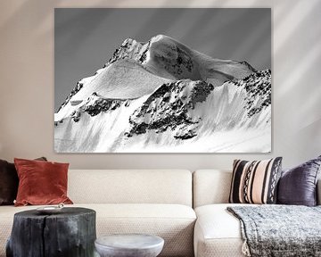 Le Wildspitze 3768m en noir et blanc sur Christa Kramer