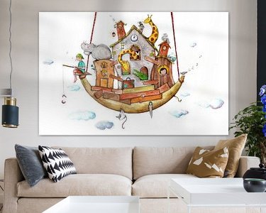 Voorbeeld van het werk in een kamer