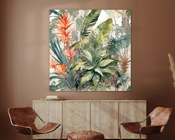 In the middle of the jungle - exotic watercolour botany by Wolfsee