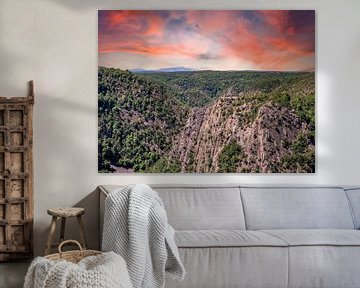 Vue sur le Roßtrappe dans les montagnes moyennes du Harz en Allemagne sur Animaflora PicsStock