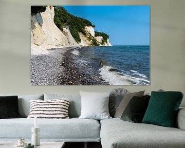 Chalk cliffs on the coast of the Baltic Sea on the island of Rügen