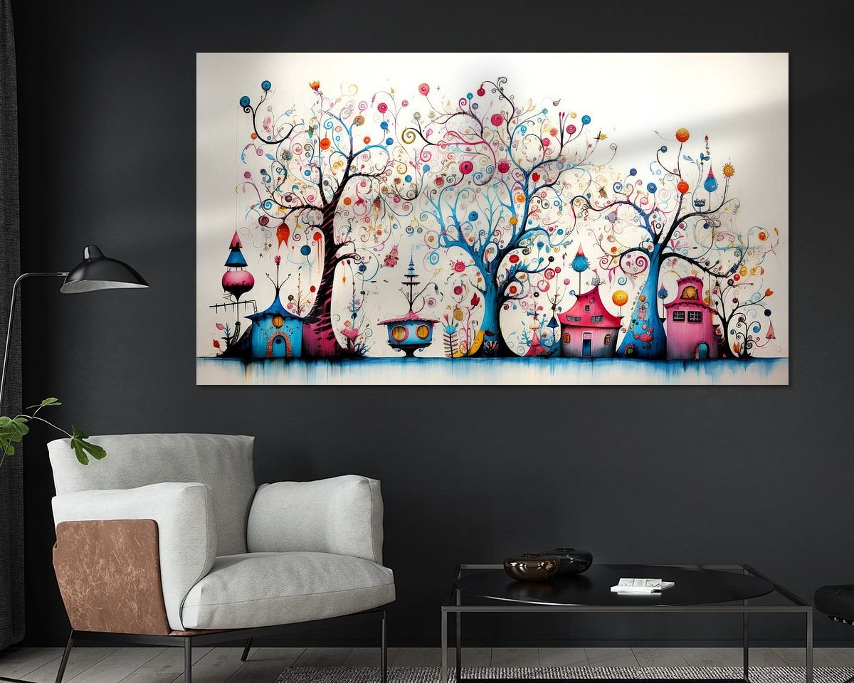 Voorbeeld van het werk in een kamer