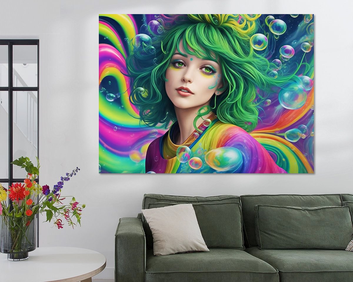 Voorbeeld van het werk in een kamer