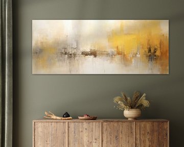 Gouden Gloed van Abstract Schilderij